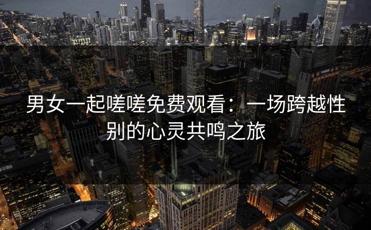 男女一起嗟嗟免费观看：一场跨越性别的心灵共鸣之旅