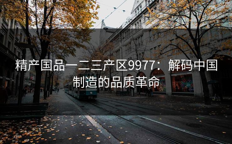 精产国品一二三产区9977：解码中国制造的品质革命